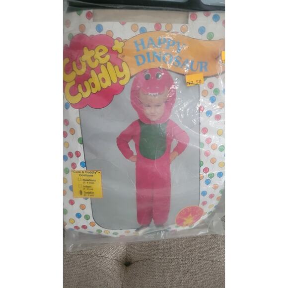 Vintage 80s Rubie’s “Cute & Cuddly” Happy Dinosaur Toddler Costume Made in... - Picture 3 of 9